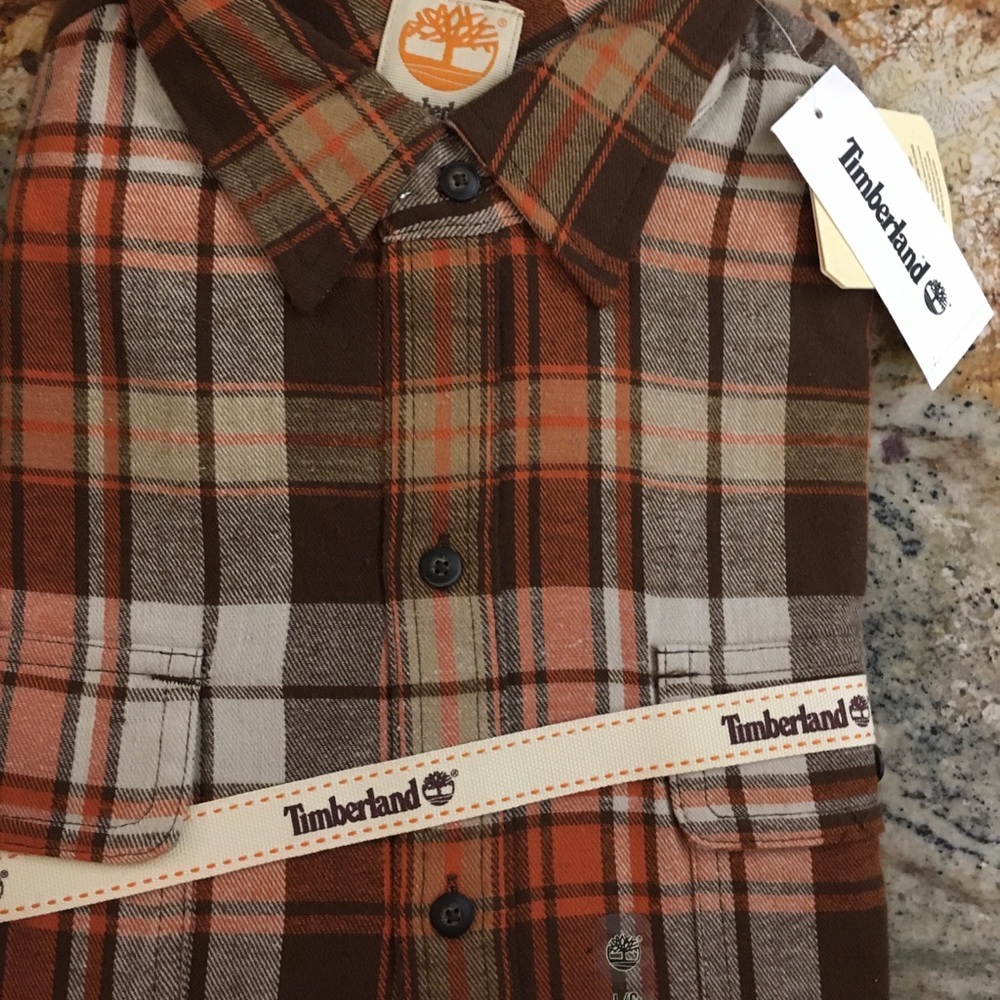 Timberland Men’s Long Sleeve Flannel shirt L New